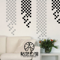 Living room sofa concierge bathroom tile toilet mosaic background stickers ◆ J-019 Check Check Check ◆