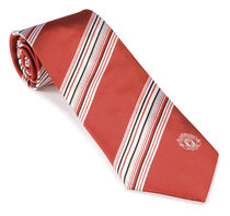 UK Official Manchester United Fan Tie-Silk Fabric with Red Stripes