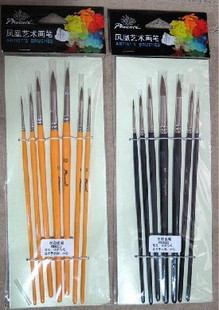 Phoenix round head Africa horse hair paintbrush 7 clothes pointed water color painted pen propylene paintbrush watercolor pen 8605S