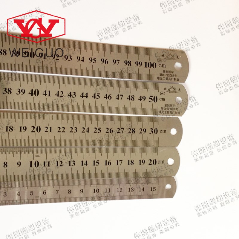 Clothing design ruler steel ruler specification 15 to 200 cm metric British system for two-sided graduated scale