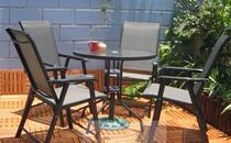 Glass table and chair wrought iron table and chair leisure table and chair garden furniture one table four chairs garden chair