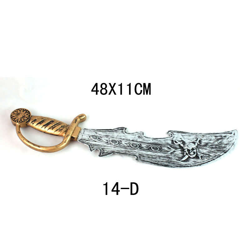 Prop pirate bending knife pirate armament plastic weapon toy sword equipped pirate party supplies European style retro