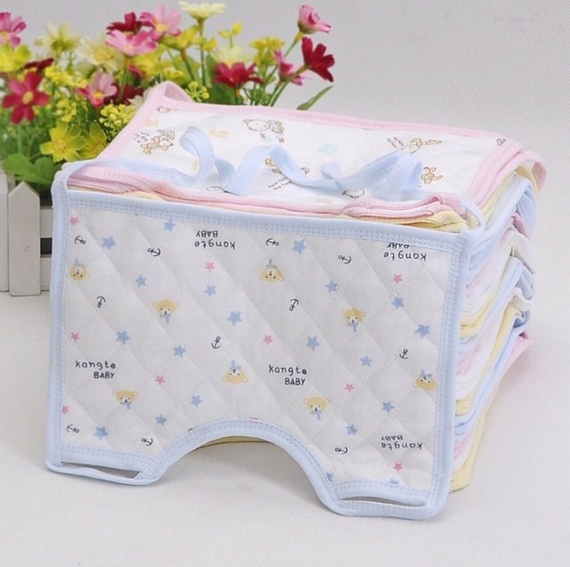 10 pieces of Antarctic cotton bibs tie-up baby bibs pure cotton saliva pockets baby waterproof bibs bibs