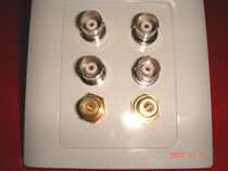 Chint socket 4-way BNC video 2 audio wall plug decoration panel (86 welded gold-plated module)