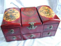 Antique mirror box Nostalgic jewelry box Antique jewelry box Antique jewelry box Retro makeup box Makeup box