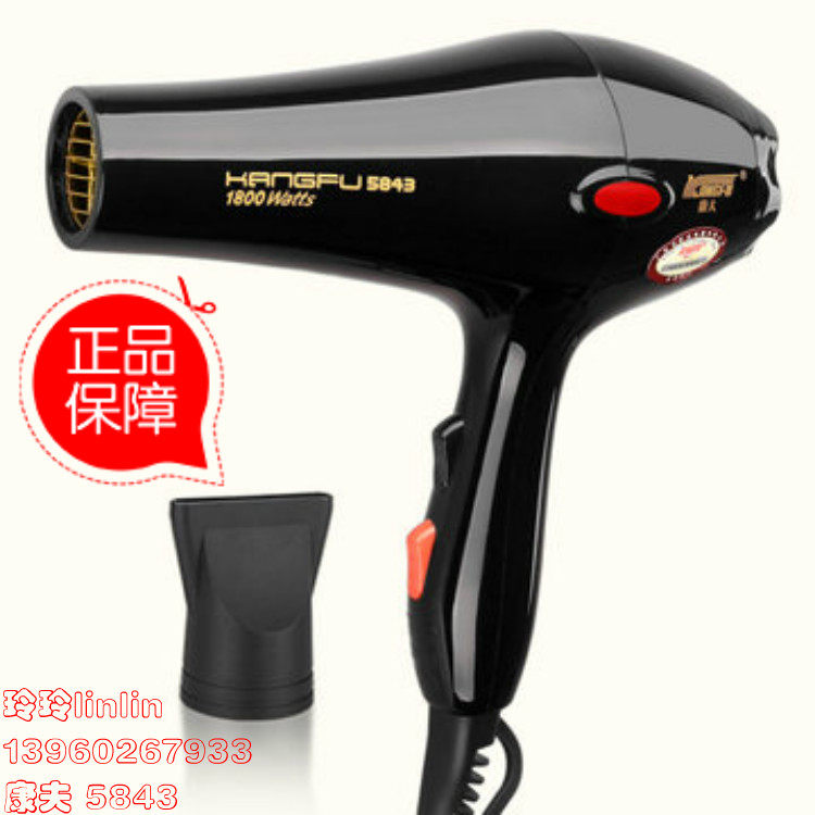 Yasuo KF-5843 Professional Hair Dryer High Power 1800w Hairdryer Cold Hot Air Blower Muted