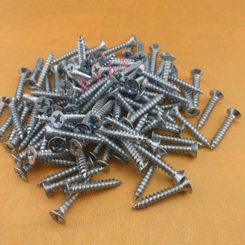 Galvanized iron screws Flat head cross fixing screws Self-tapping screws Wood screws 4*15MM length