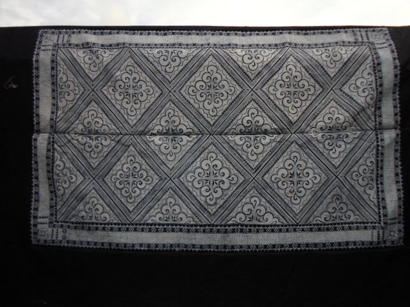 Tanzhai Miao Wax Dyeing Custom Several Panes Patterns Ancient Original Pattern Tablecx Ancient Pattern Tradition