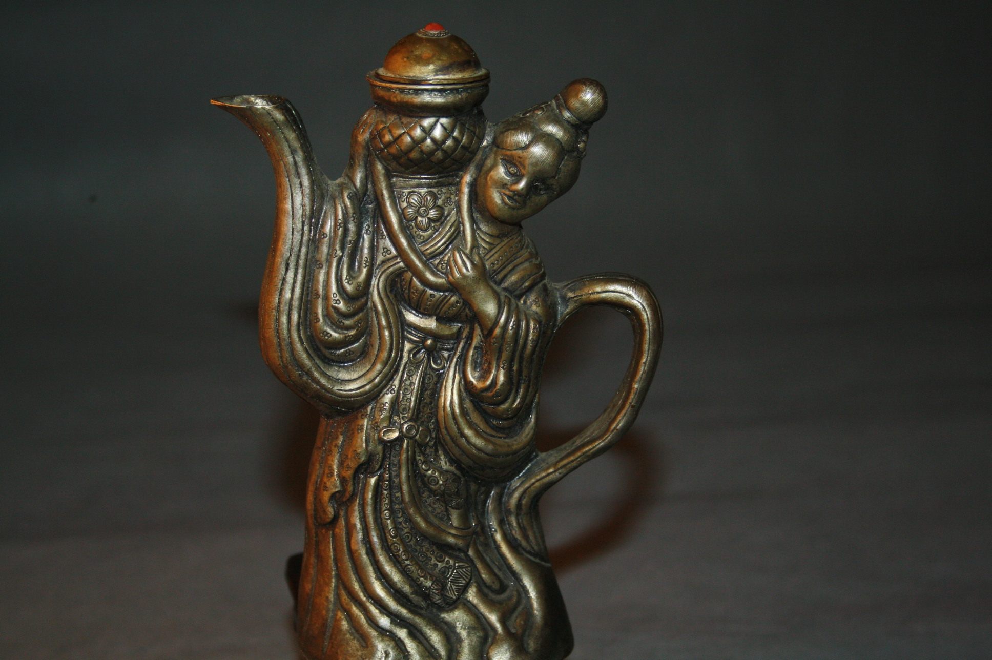 Old foreign trade export silver pot Magu presents birthday old export silver pot