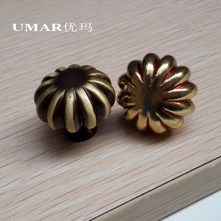 Crown UMAR Umar Home Furniture Pure Copper Cabinet Door Handle Eurostyle Overall Cupboard Door Handle Full Copper American Drawer Handle