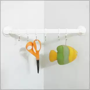 Japan KM powerful vacuum suction cup hook hook Bathroom suction cup hook Powerful six-hook kitchen hook