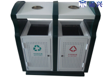 Nuoxing outdoor punching steel trash can Metal environmental protection outdoor fruit box with ashtray 660051-9fd6