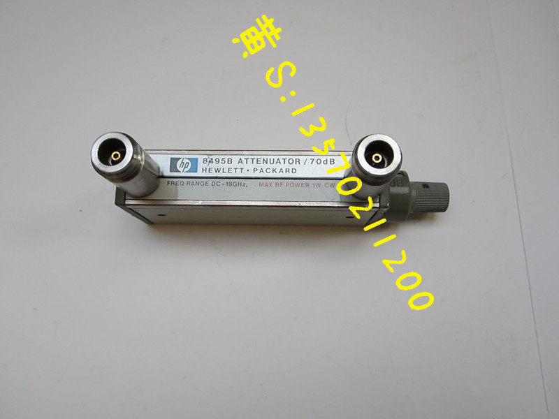 HP HP8495B high frequency attenuator (18GHz 70dB) can be adjusted manually