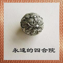 Sihe courtyard Xianglong Tu Rui Mong carved dragon pattern old silver handstring Buddha beads 99 sterling silver value special