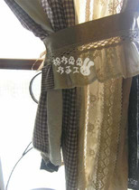 Fall in love with cappuccino ~~ ~ country handmade patchwork curtains