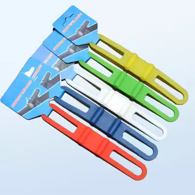 Bicycle silicone strap Road bike flashlight clip Mountain bike small piece fixed belt movable light stand