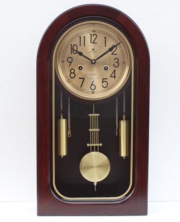 Polaris movement living room old-fashioned classical hourly timekeeping solid wood winding mechanical wall clock table clock 2088
