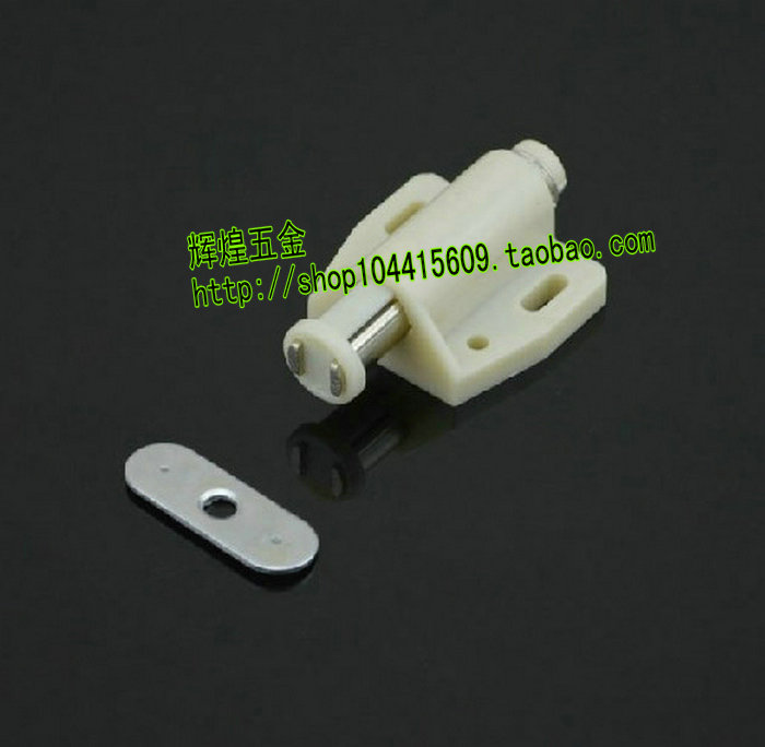 round single door touch bead plastic magnetic suction single cabinet suction cabinet door suction single glass touch head spring magnetic touch door touch