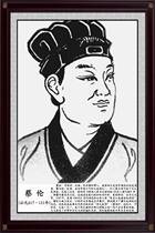 Ancient Chinese celebrity poster Education wall chart Celebrity portrait poster Cai Lun statue