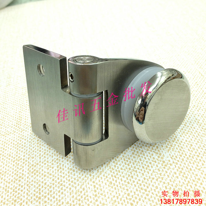 Block card 304 stainless steel glass door hinge Display cabinet wine cabinet hinge one-sided movable bathroom glass clip