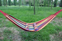 Outdoor Hammock Casual Canvas Single Hammock Swing Thick Edition Send Strap Carrying Bag Hang Chair