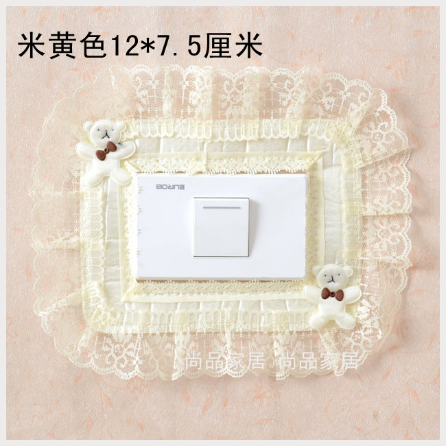 Full 3 small Bear Han prints Lace Art switch sticker Guan Sticker Triple Switch Socket Patch Double Switch Switch