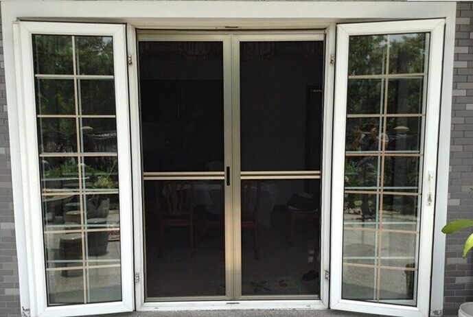 Shenzhen mosquito protection window screen anti-theft window screen diamond mesh floor door yarn window left and right push-pull type up and down three sections