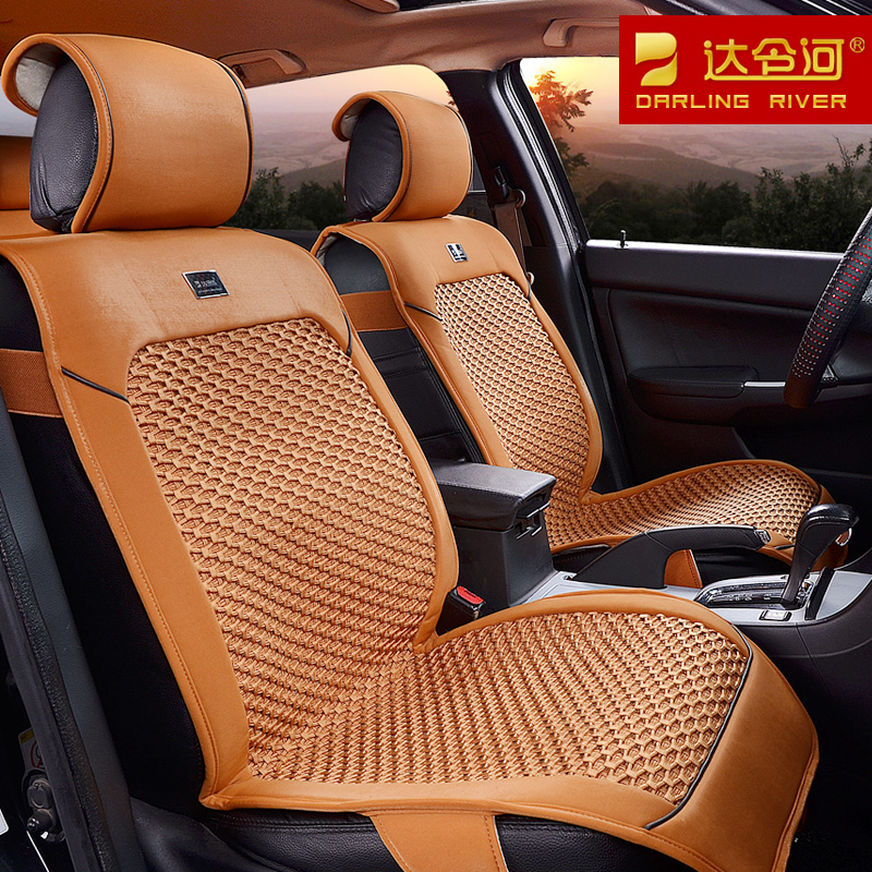 夏季专用冰丝汽车坐垫奔驰C260 B200 GLK300 E260L E300L途锐座垫