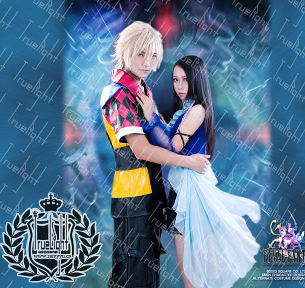 白夜之城cosplay太空戰士蓮恩歌姬裝ffx 2lenne Yuna尤娜cos服