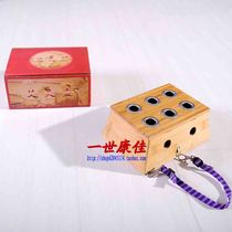 Bamboo six-hole moxibustion box wooden moxibustion box 6-eye moxibustion box moxibustion moxibustion box moxibustion 6-hole moxibustion box