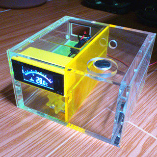 Two - optical water - drive tank with thermometer and flow speed computer water - cooled radiator water - cooled water tank