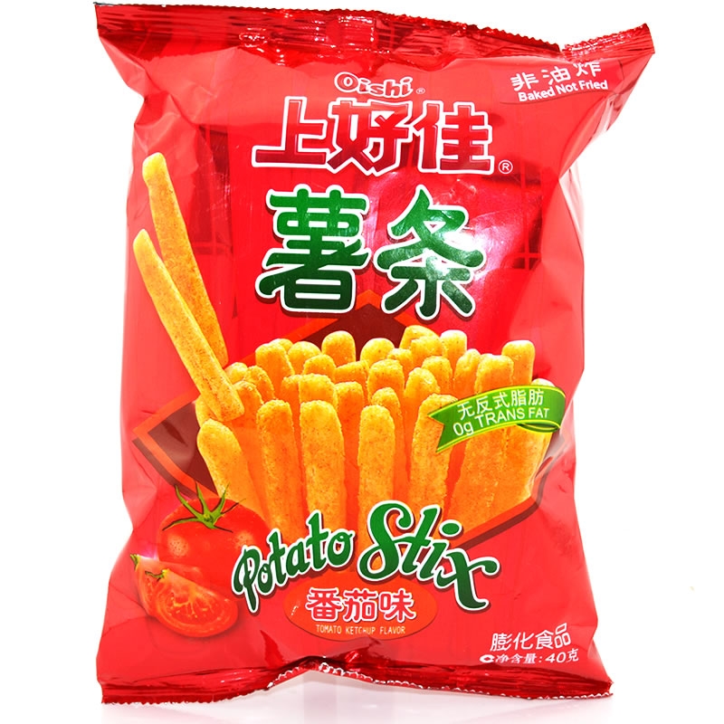 【天猫超市】上好佳 番茄薯条40g/袋 非油炸膨化食品无反式脂肪