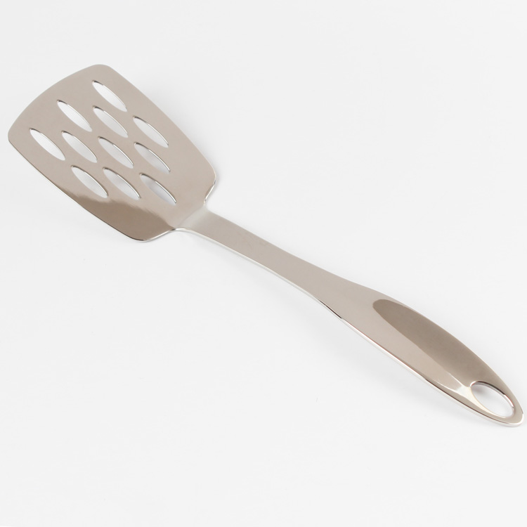 304 stainless steel small pot shovel flat shovel one leak shovel pancake shovel home pan omelette fish steak with hanging hole