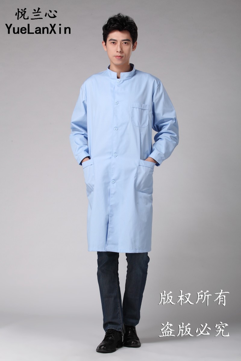 Medical White Coat Doctor Doctor Experiment Wei School Uniform Male Style Long Sleeve Winter Dress Standout Collar Work Suit of the Medical White Coat of the Heart