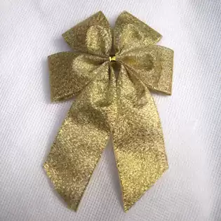 Handmade lace bow Christmas supplies Christmas decorations Christmas decorations Christmas tree pendants gold