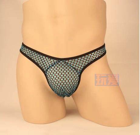 Men's Sexy Panties Erotic Panties Underwear Men's Multicolor Transparent Mesh Mesh Thong T Pants Gay Gay