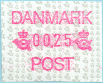 Denmark 1 # Post horn Automation Electronic Stamp Stamps Emblem Instrument Horn Crown Communication