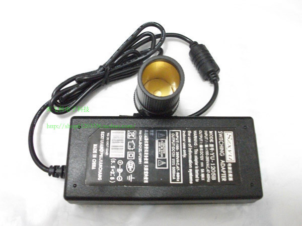 Household cigarette lighter 220V to 12v 5A household cigarette lighter converter 12V car Appliance Refrigerator power supply