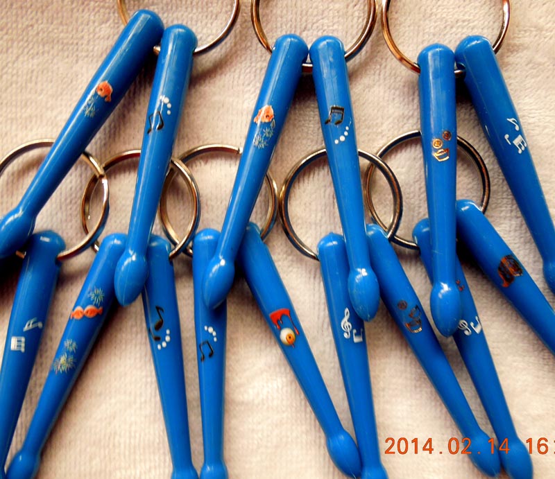 Skull Drumstick - Lucky Cat Drum Hammer Keychain Note Mini Drumstick Keychain Mini Drumstick