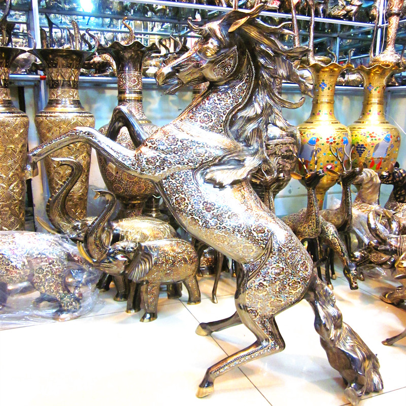 Pakistan Traditional Handicrafts 40 Inch Bronze Sculpture Color Dot Horse To Successful Great Gale Manufacturer Direct Sales Gift-Taobao