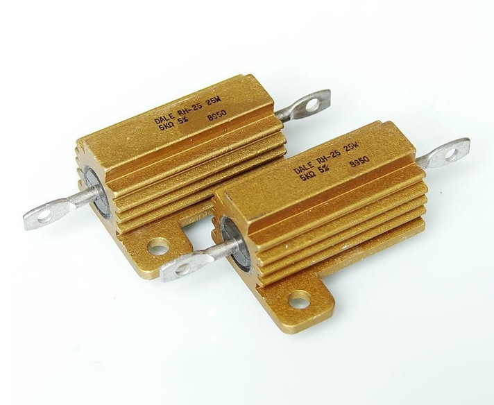 Import Mexican DALE RH-25 5K 25W 5000R VISHAY ALUMINUM SHELL WIRE AROUND RESISTANCE