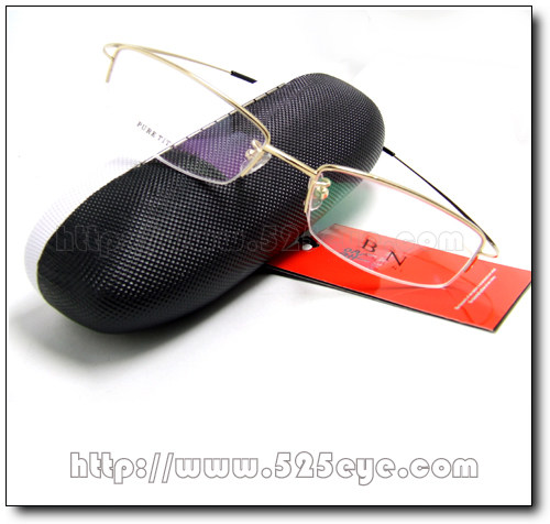 525eye★Bonnie Ultra Light beta titanium weighs only 5 grams Half-frame one myopia glasses★9279