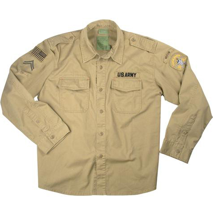 American tactical shirt long short dual sleeve training suit shirt wash top cotton polyester army green khaki black