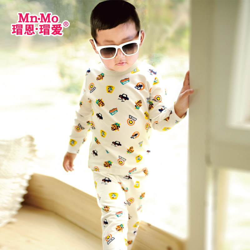 清仓秋装新款儿童内衣莱卡衣套装男孩长袖薄款家居服儿童保暖