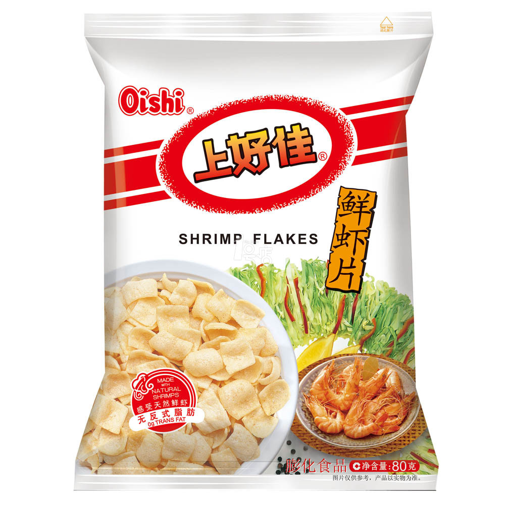 上好佳 鲜虾片 80g/袋 一号店