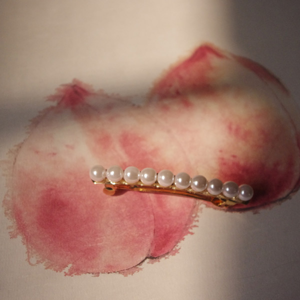 (Small Island Beauty) (your beauty takes you away) Japan imports a round pearl hairpin Michry-Taobao