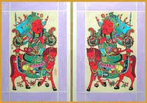 National intangible cultural heritage collection gift best gift Wuqiang woodblock New Year Pictures