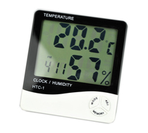 Electronic temperature and humidity meter large screen digital display temperature and humidity meter clock alarm clock