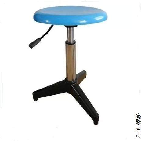 Fiberglass round stool surface pneumatic hydraulic lifting three-legged laboratory stool laboratory stool student stool desk and chair