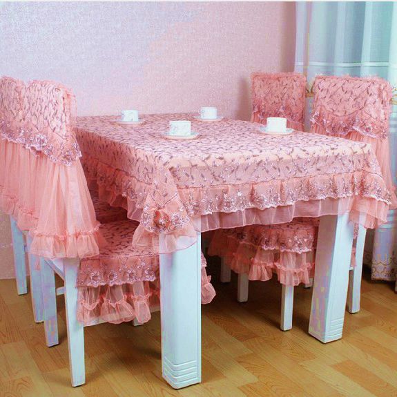 Fashion Upscale Embroidered Dining Table Cloth Chair Cushion Dining Chair Cushion Dining Chair Cover Table Butian Garden Lace Cloth Art Suit Brief Modern